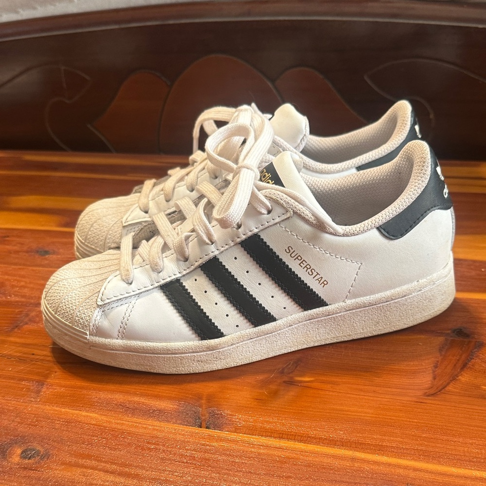 Adidas Superstar White with Black Stripes
